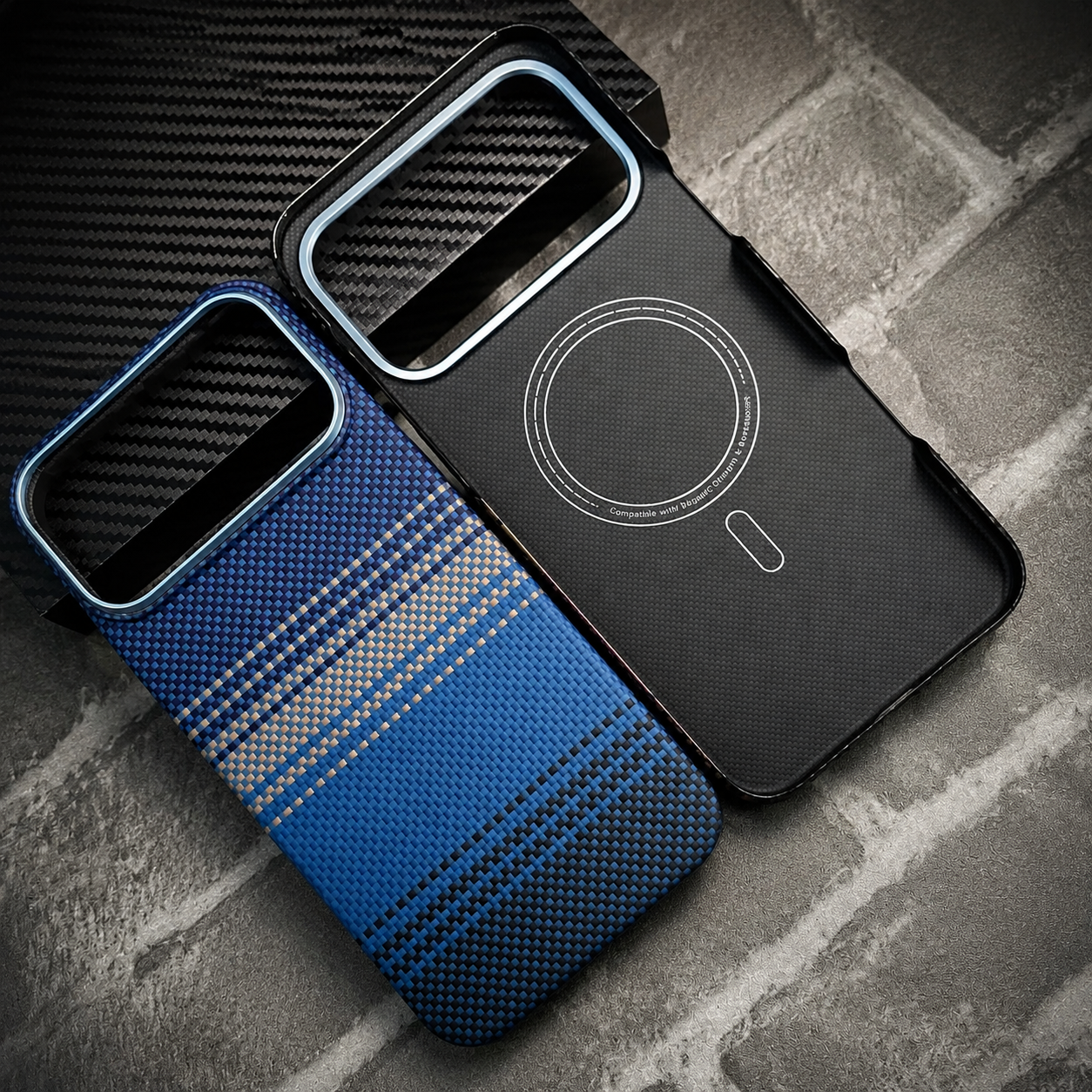 Premium iPhone Case MagSafe Compatible Kevlar Aramid Carbon Fiber Ultra Thin Full Coverage Matte Anti Scratch Raised Screen Lens Guard Protection