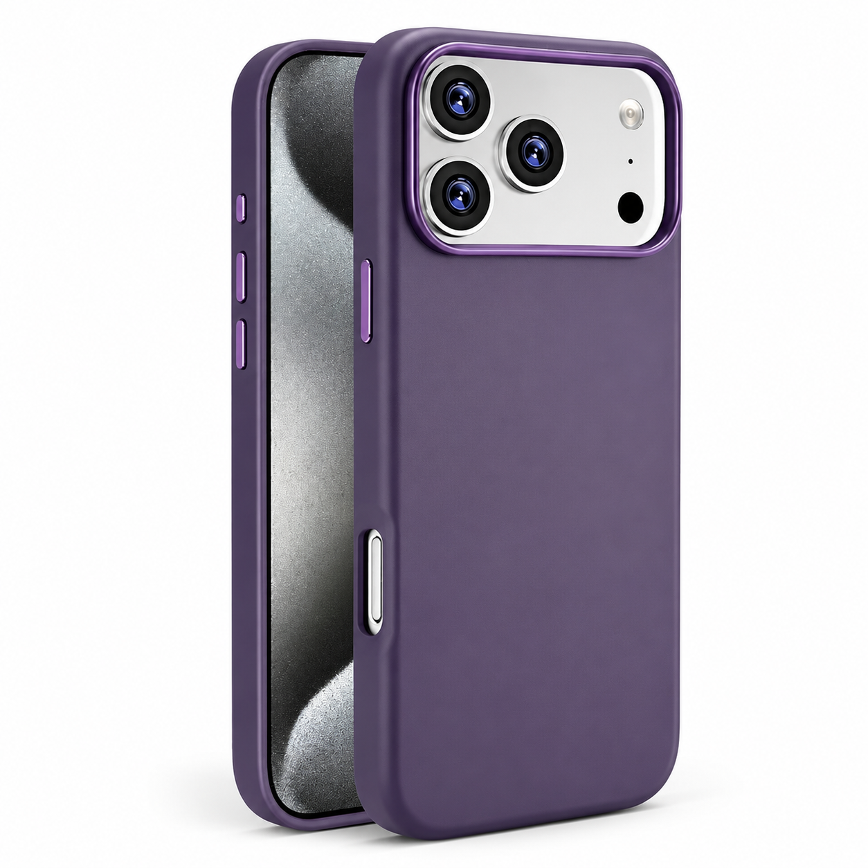Premium iPhone Case MagSafe Compatible Leather Cover Camera Lens Protection Magnetic Shockproof Half Wrapped Design Anti Fingerprint Wireless Charging