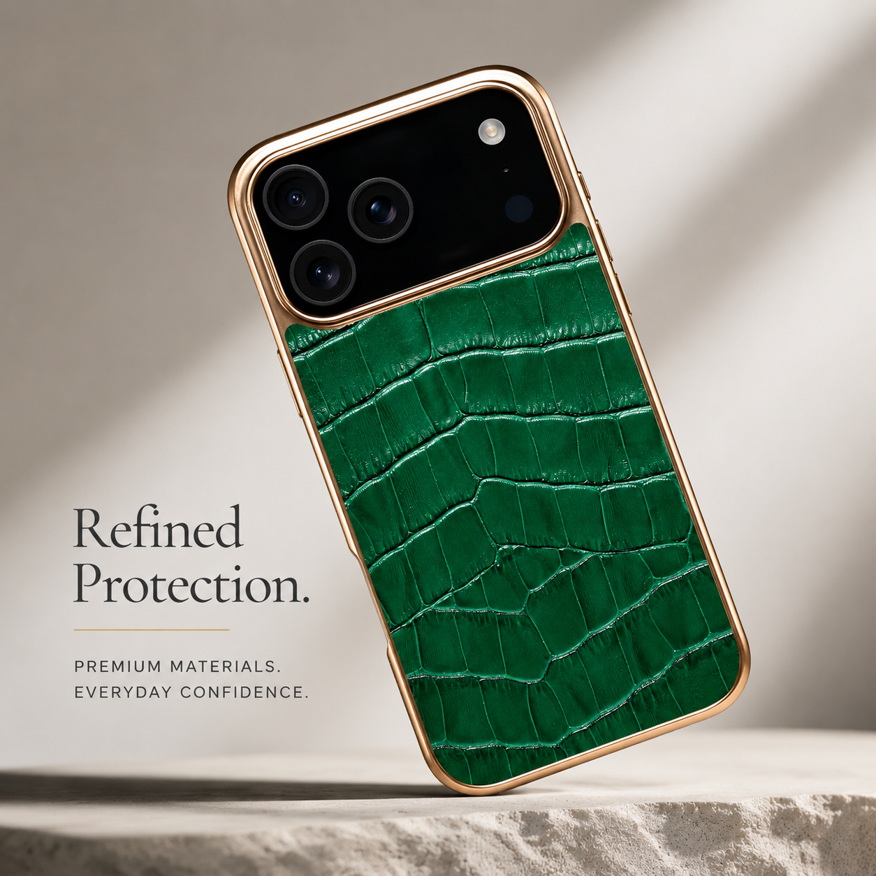 Premium iPhone Case MagSafe Compatible Leather Cover Crocodile Texture Camera Lens Protection Shockproof Anti Scratch Protective Back Shell