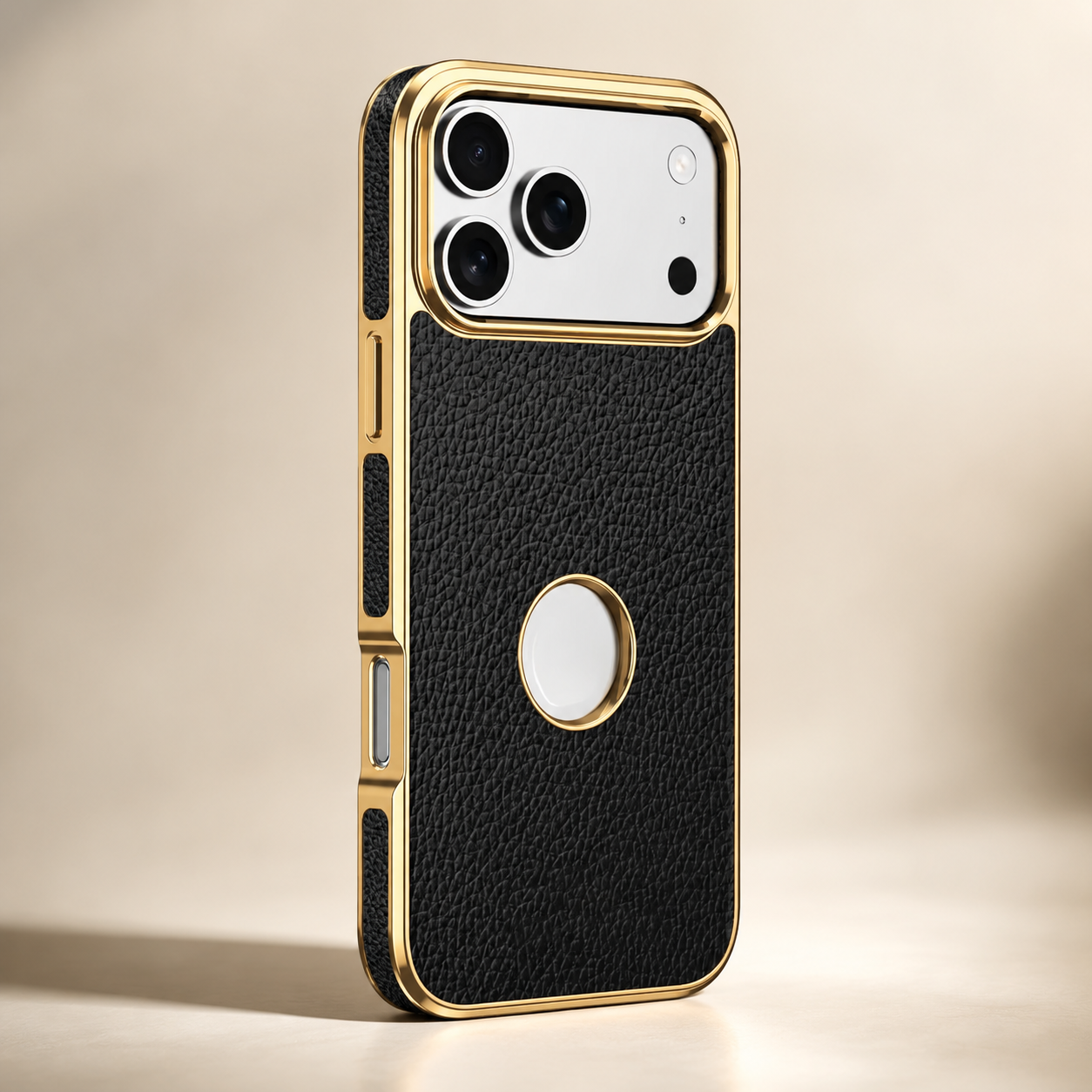 Premium iPhone Case MagSafe Compatible Leather Cowhide Lychee Texture Magnetic Slim Protective Cover Anti Fingerprint Non Slip Grip Bumper Design