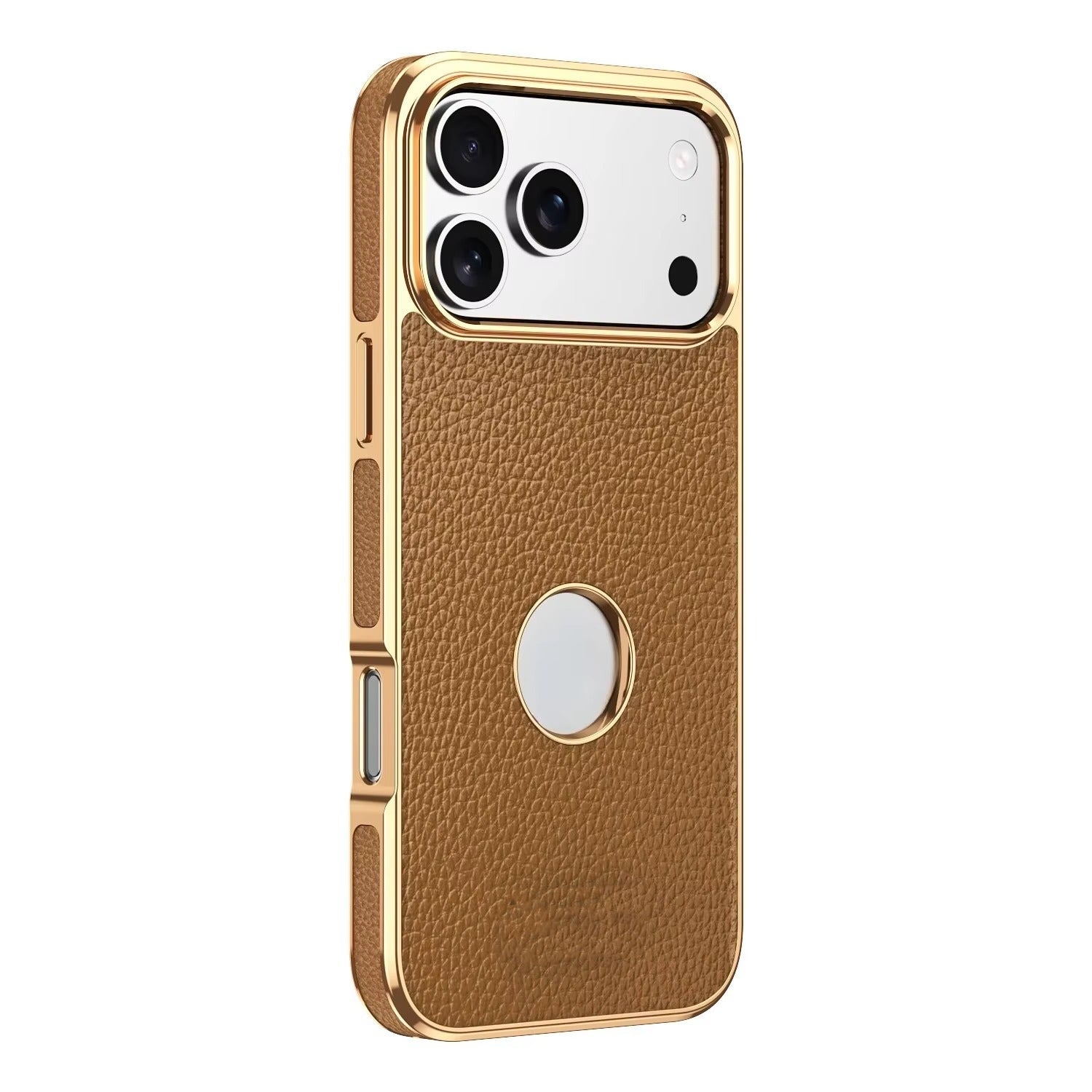 Premium iPhone Case MagSafe Compatible Leather Cowhide Lychee Texture Magnetic Slim Protective Cover Anti Fingerprint Non Slip Grip Bumper Design