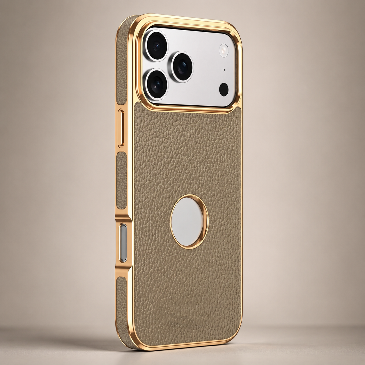 Premium iPhone Case MagSafe Compatible Leather Cowhide Lychee Texture Magnetic Slim Protective Cover Anti Fingerprint Non Slip Grip Bumper Design