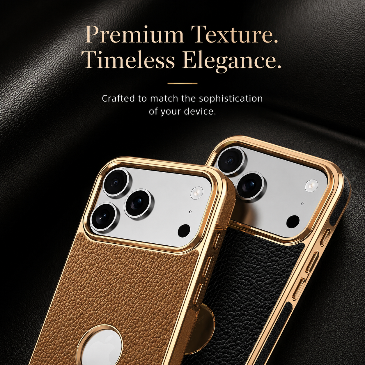 Premium iPhone Case MagSafe Compatible Leather Cowhide Lychee Texture Magnetic Slim Protective Cover Anti Fingerprint Non Slip Grip Bumper Design