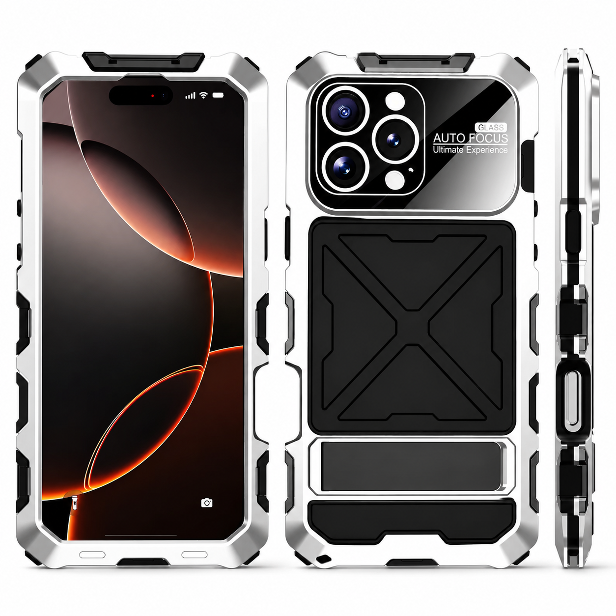 Premium iPhone Case MagSafe Compatible Magnetic Protective Cover 360 Metal Lock Frame Dual Tempered Glass Shockproof Camera Lens Guard Full Enclosure