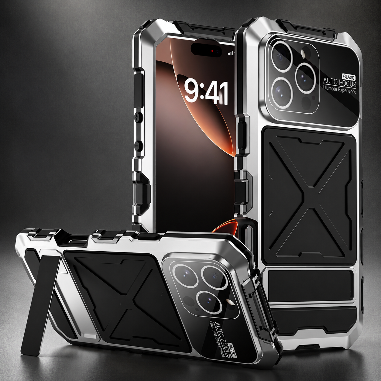 Premium iPhone Case MagSafe Compatible Magnetic Protective Cover 360 Metal Lock Frame Dual Tempered Glass Shockproof Camera Lens Guard Full Enclosure