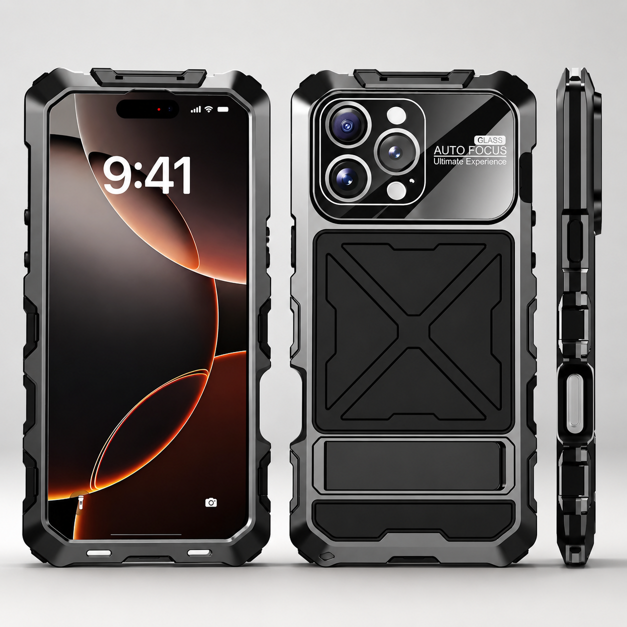 Premium iPhone Case MagSafe Compatible Magnetic Protective Cover 360 Metal Lock Frame Dual Tempered Glass Shockproof Camera Lens Guard Full Enclosure