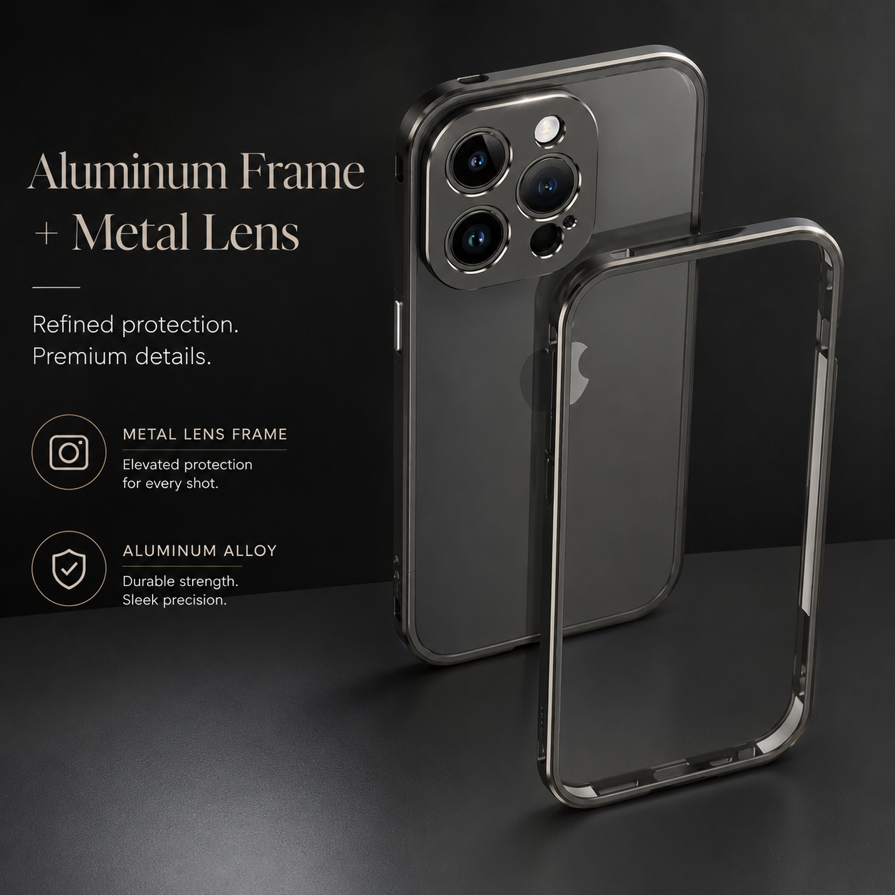 Premium iPhone Case MagSafe Compatible Magnetic Protective Cover Aluminum Bumper Camera Lens Protection Shockproof Full Protection Slim Design