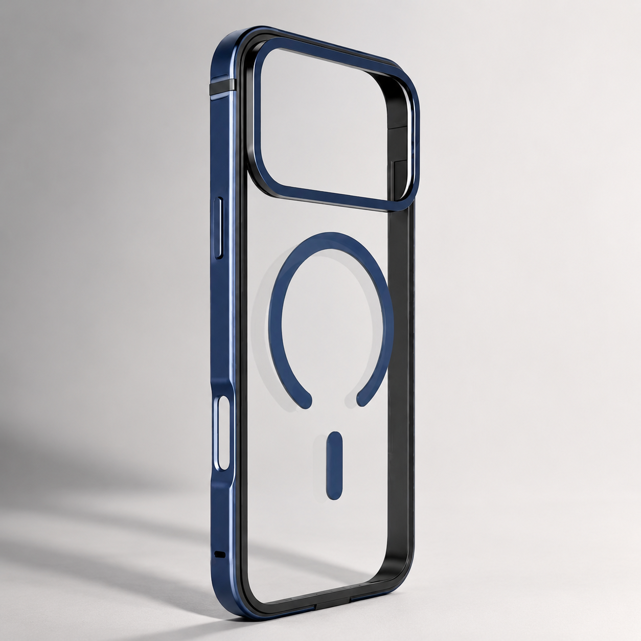 Premium iPhone Case MagSafe Compatible Magnetic Protective Cover Aluminum Frame HD Transparent Backplate Shockproof Camera Lens Guard Lightweight