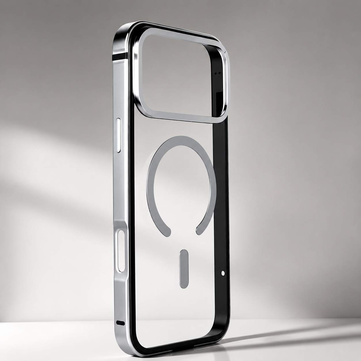 Premium iPhone Case MagSafe Compatible Magnetic Protective Cover Aluminum Frame HD Transparent Backplate Shockproof Camera Lens Guard Lightweight