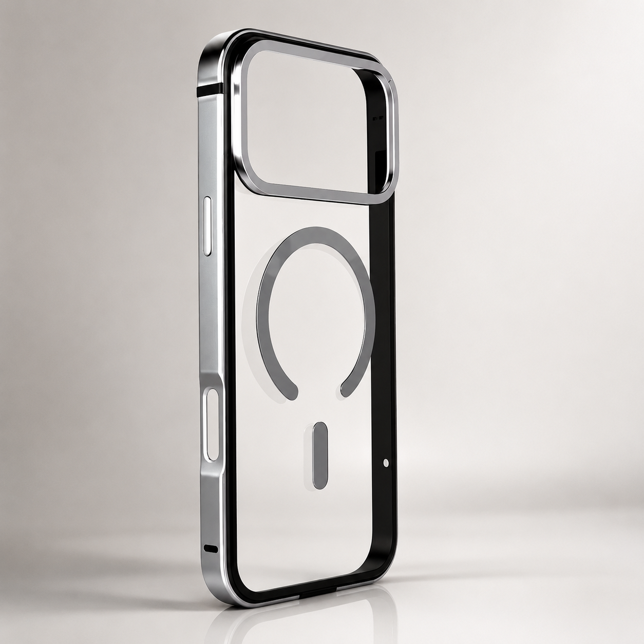 Premium iPhone Case MagSafe Compatible Magnetic Protective Cover Aluminum Frame HD Transparent Backplate Shockproof Camera Lens Guard Lightweight