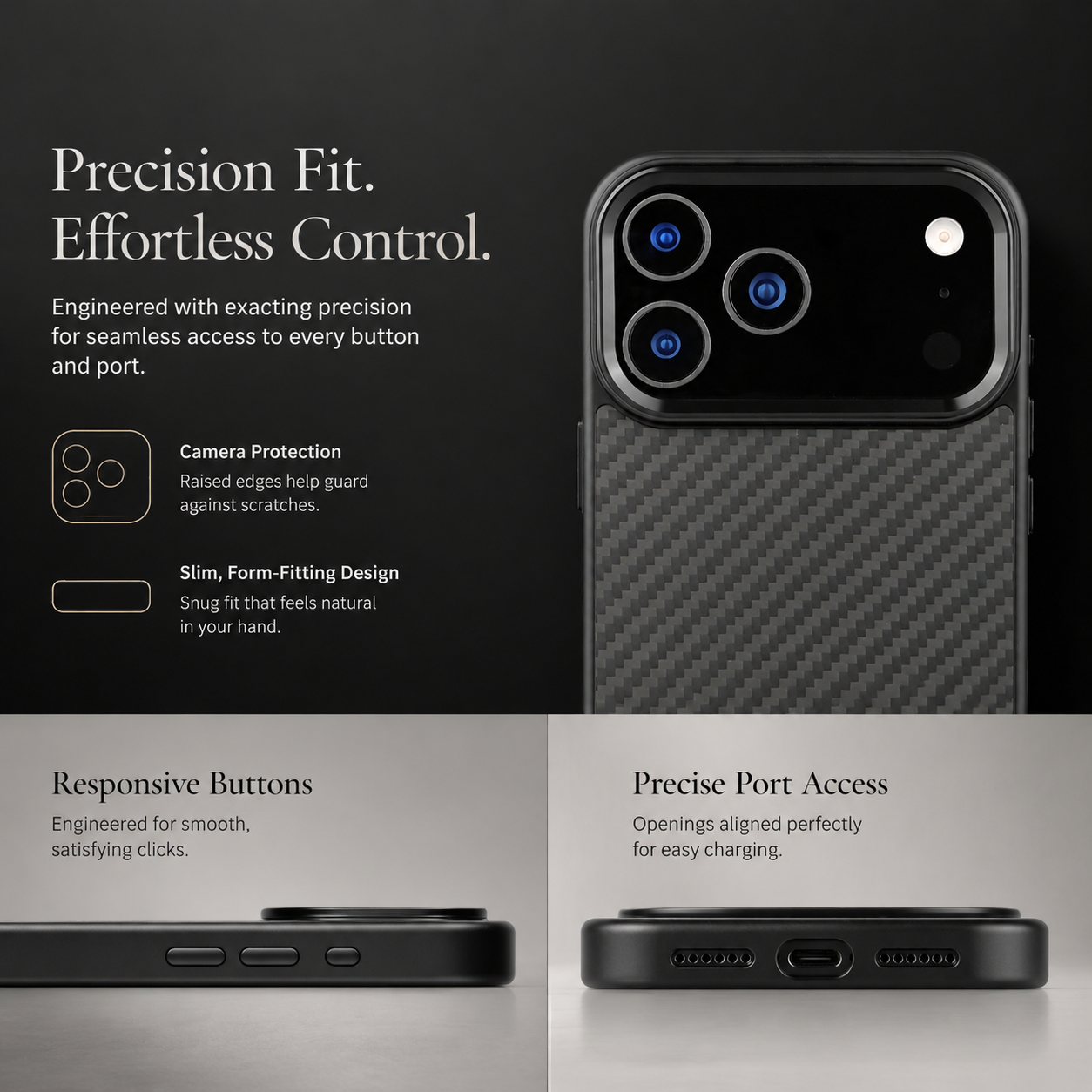 Premium iPhone Case MagSafe Compatible Magnetic Protective Cover Aramid Fiber Ultra Thin Lightweight Shockproof Anti Scratch Full Coverage Texture
