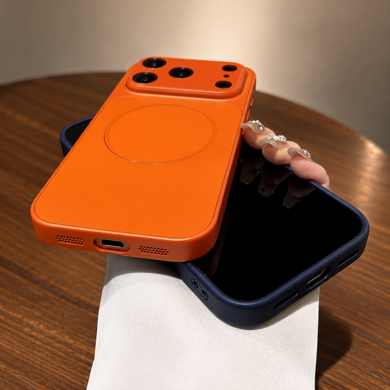 Premium iPhone Case MagSafe Compatible Magnetic Protective Cover Matte Shockproof PC Back Glass Camera Lens Guard Anti Fingerprint Finish Lightweight