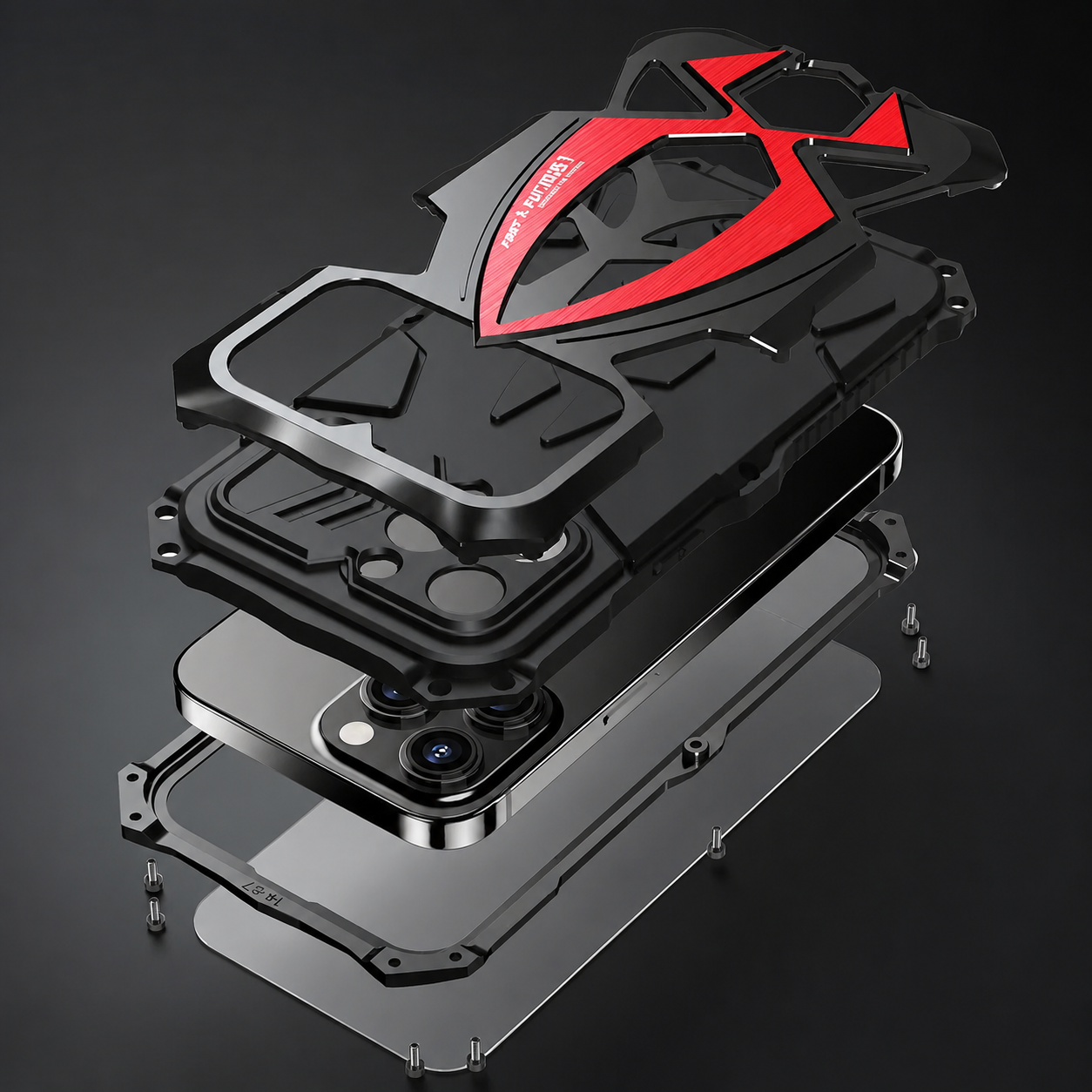 Premium iPhone Case MagSafe Compatible Magnetic Protective Cover Metal Armor Frame Shockproof TPU Interior Camera Lens Guard Wireless Charging