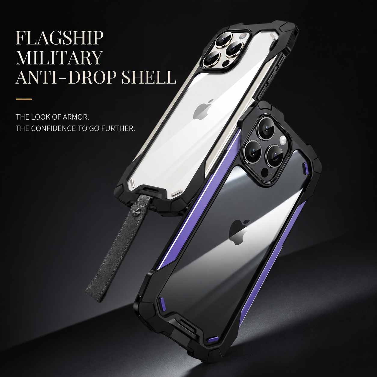 Premium iPhone Case MagSafe Compatible Magnetic Protective Cover Military Armor Metal Frame Dual Layer Shockproof Tempered Glass Rugged Design