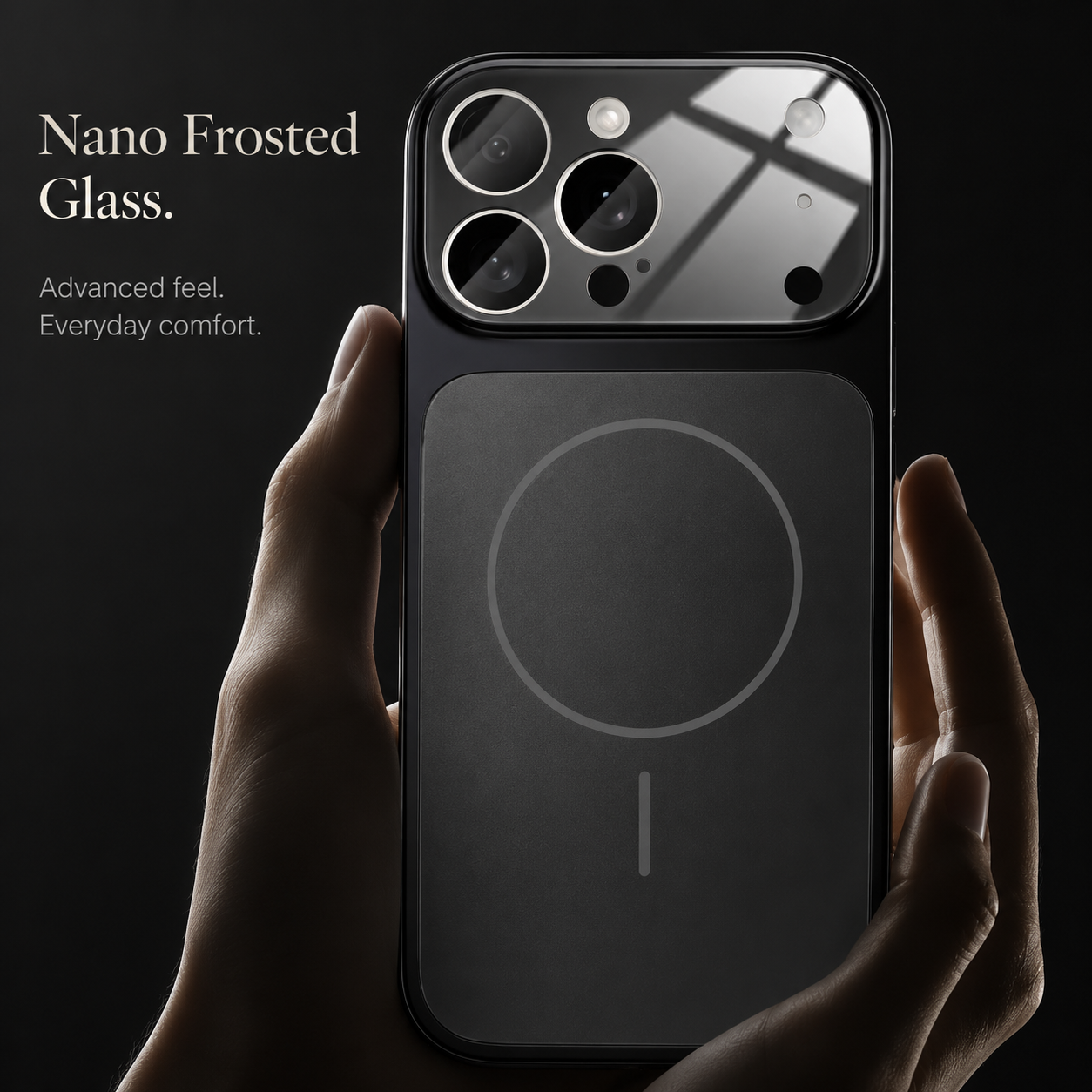 Premium iPhone Case MagSafe Compatible Magnetic Protective Cover Nano Matte Glass Back Shockproof Armor Frame Camera Lens Guard Anti Fingerprint