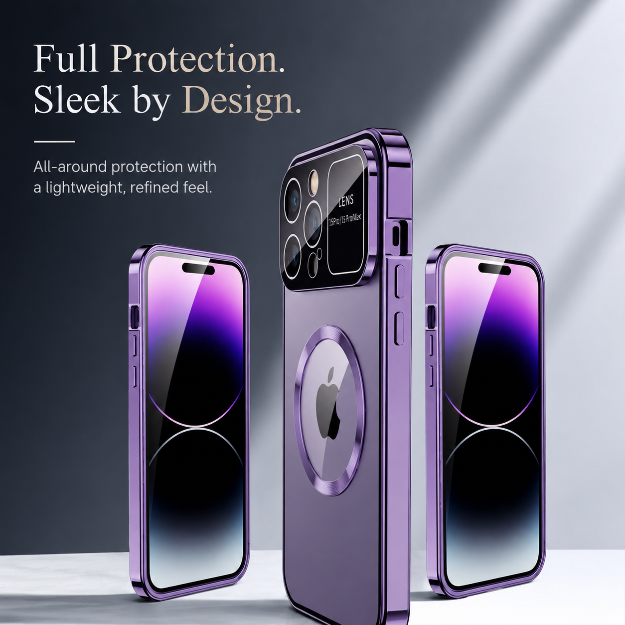Premium iPhone Case MagSafe Compatible Magnetic Protective Cover Privacy Screen Frosted Glass Back Anti Spy Shockproof Full Coverage Texture