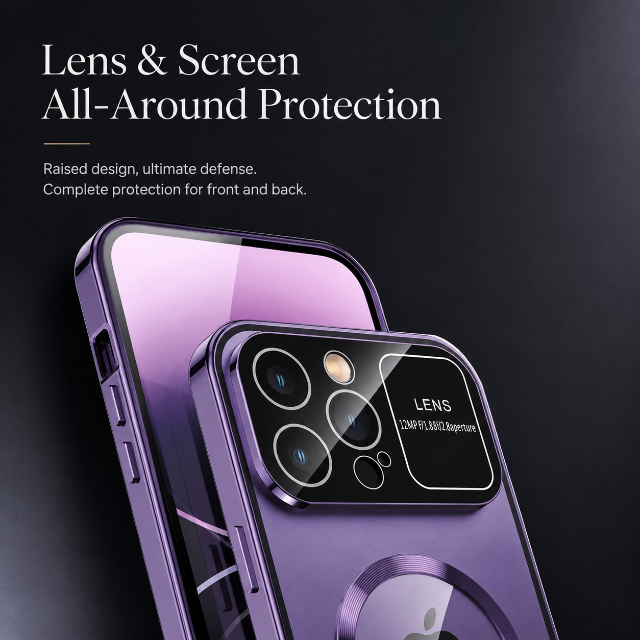 Premium iPhone Case MagSafe Compatible Magnetic Protective Cover Privacy Screen Frosted Glass Back Anti Spy Shockproof Full Coverage Texture