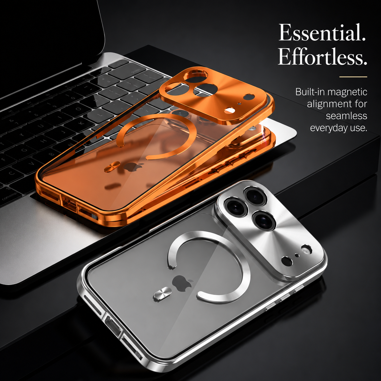 Premium iPhone Case MagSafe Compatible Magnetic Protective Cover Privacy Screen Protector Camera Lens Guard Shockproof Clear Back Slim Design