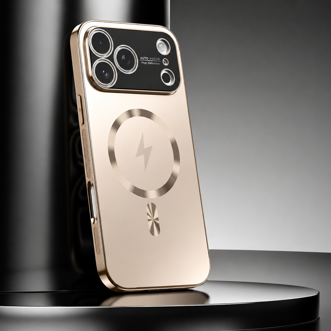 Premium iPhone Case MagSafe Compatible Magnetic Protective Cover Shockproof Aluminum Frame Electroplated Finish Matte Back Camera Lens Guard Wireless Charging