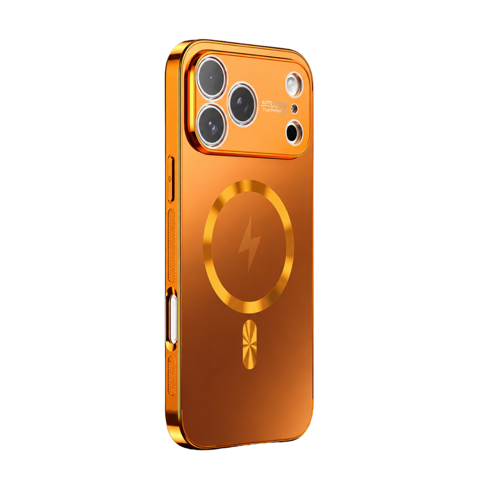 Premium iPhone Case MagSafe Compatible Magnetic Protective Cover Shockproof Aluminum Frame Electroplated Finish Matte Back Camera Lens Guard Wireless Charging