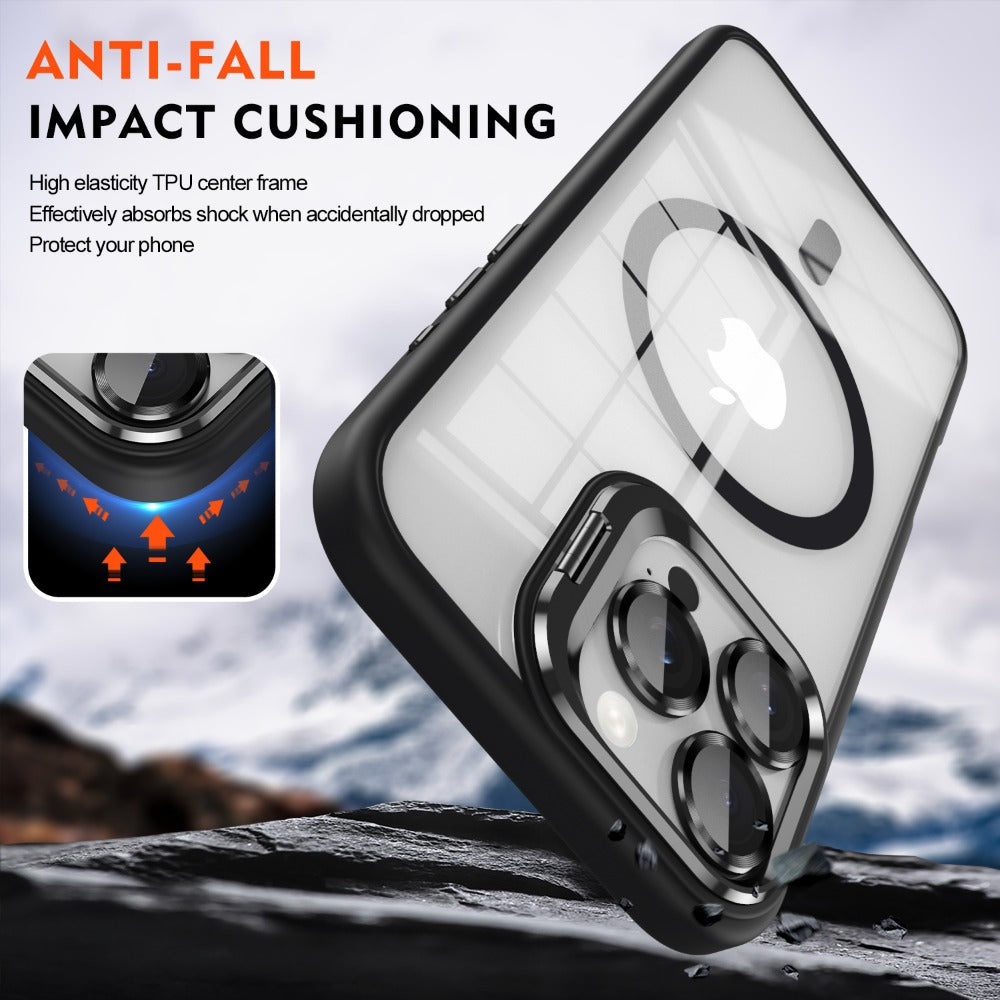 Premium iPhone Case MagSafe Compatible Magnetic Protective Cover Shockproof Bumper Camera Lens Guard Full Body Defense Wireless Charging Durable