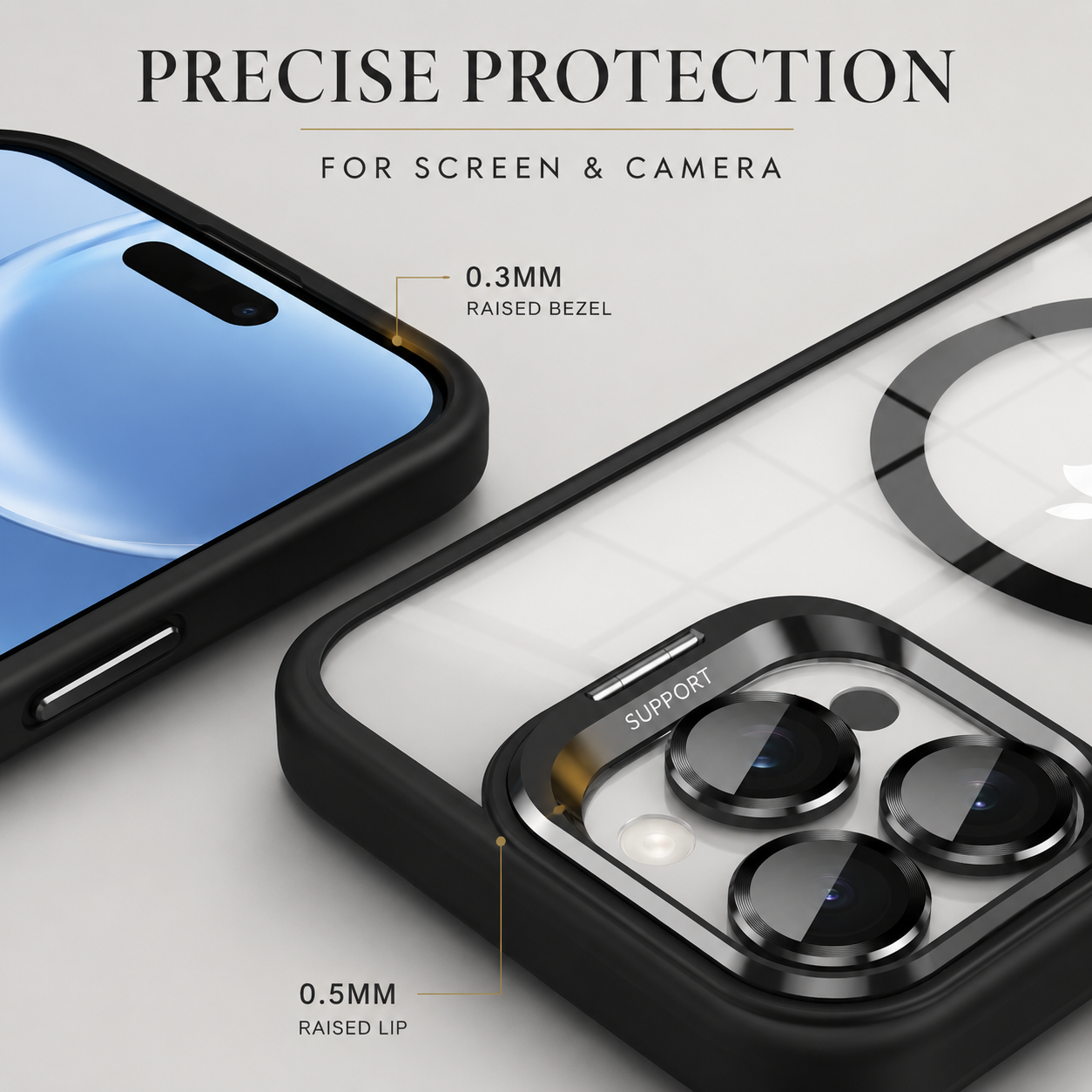 Premium iPhone Case MagSafe Compatible Magnetic Protective Cover Shockproof Bumper Camera Lens Guard Full Body Defense Wireless Charging Durable