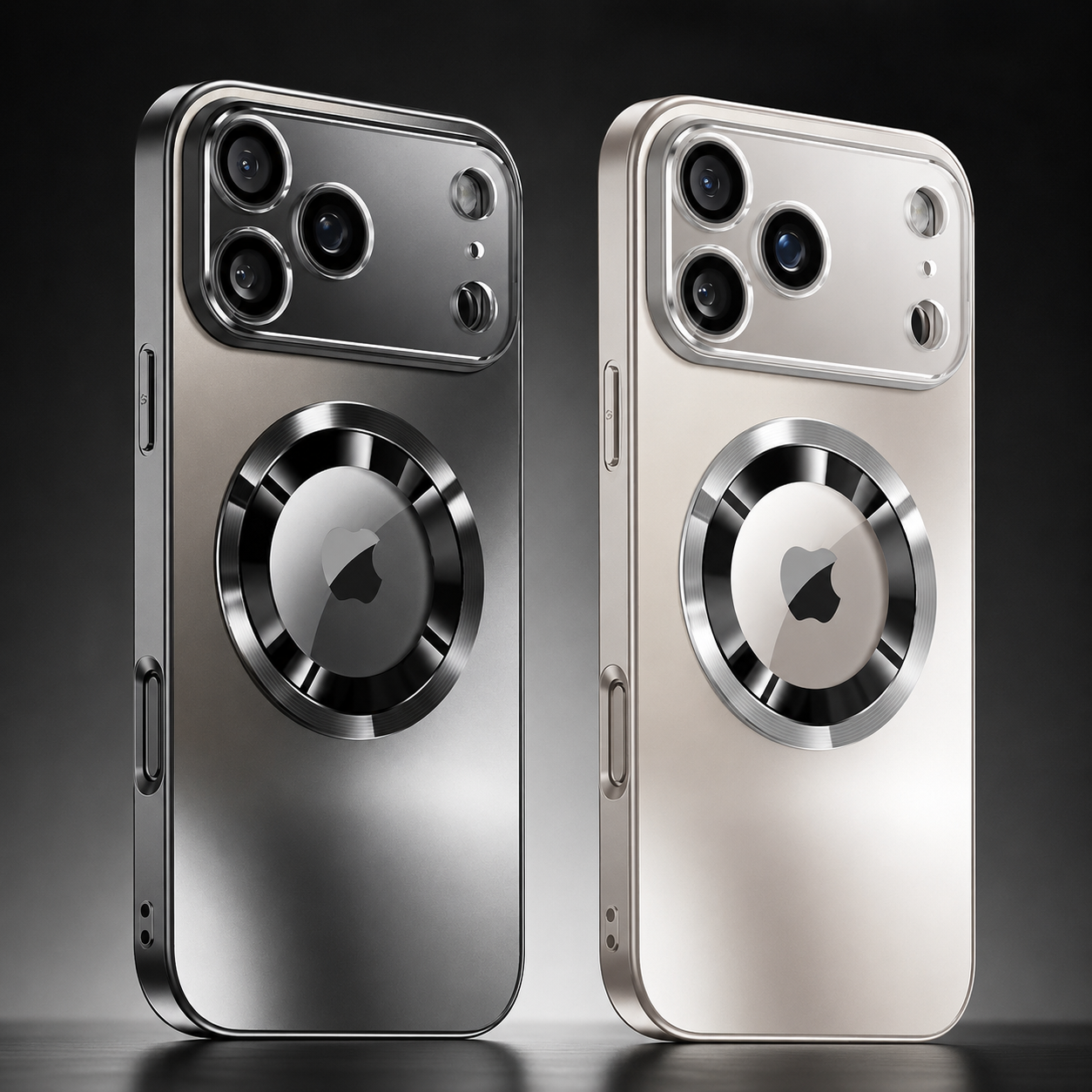 Premium iPhone Case MagSafe Compatible Magnetic Protective Cover Titanium Metallic Matte Finish Camera Lens Protection Shockproof Ultra Thin Design