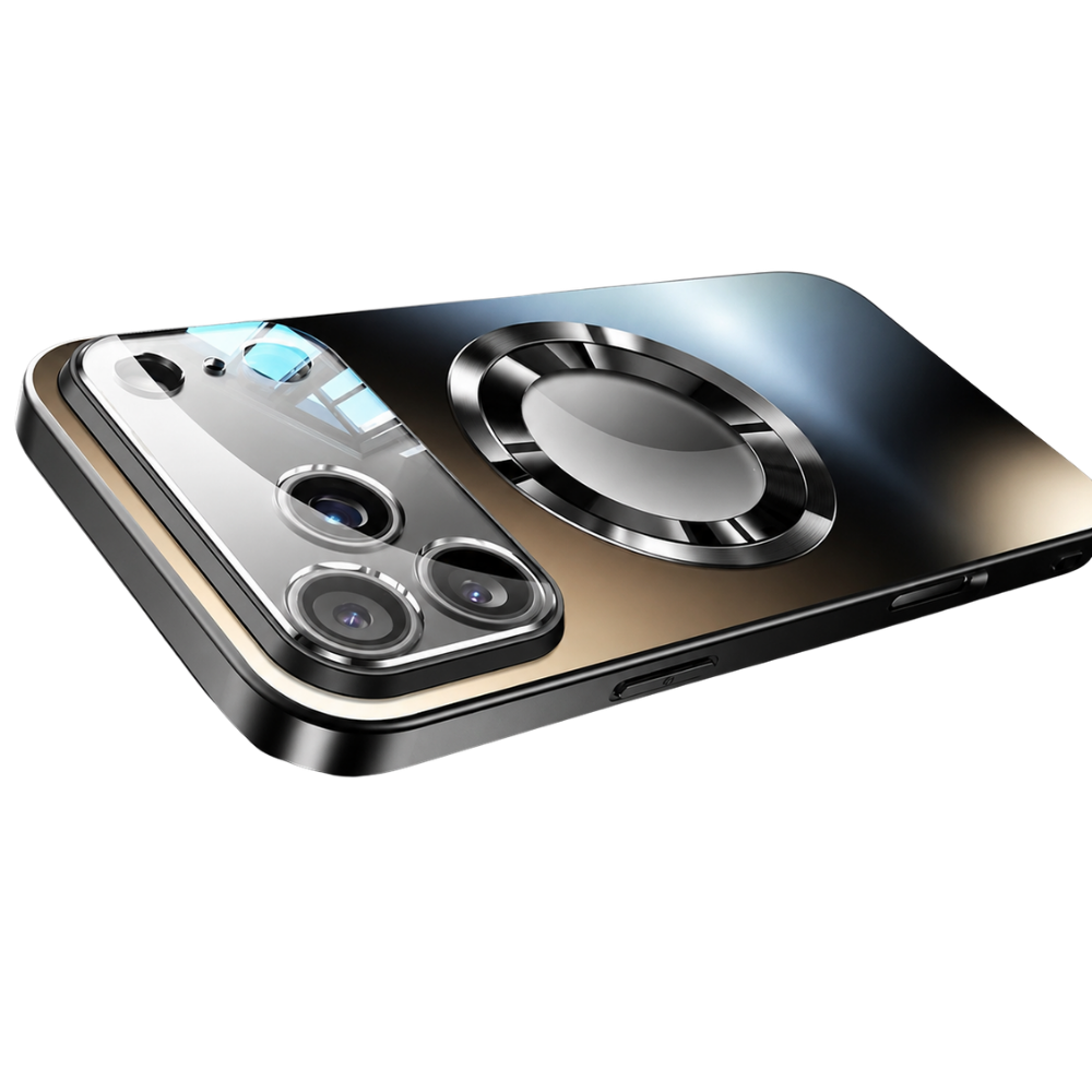 Premium iPhone Case MagSafe Compatible Magnetic Protective Cover Titanium Metallic Matte Finish Camera Lens Protection Shockproof Ultra Thin Design
