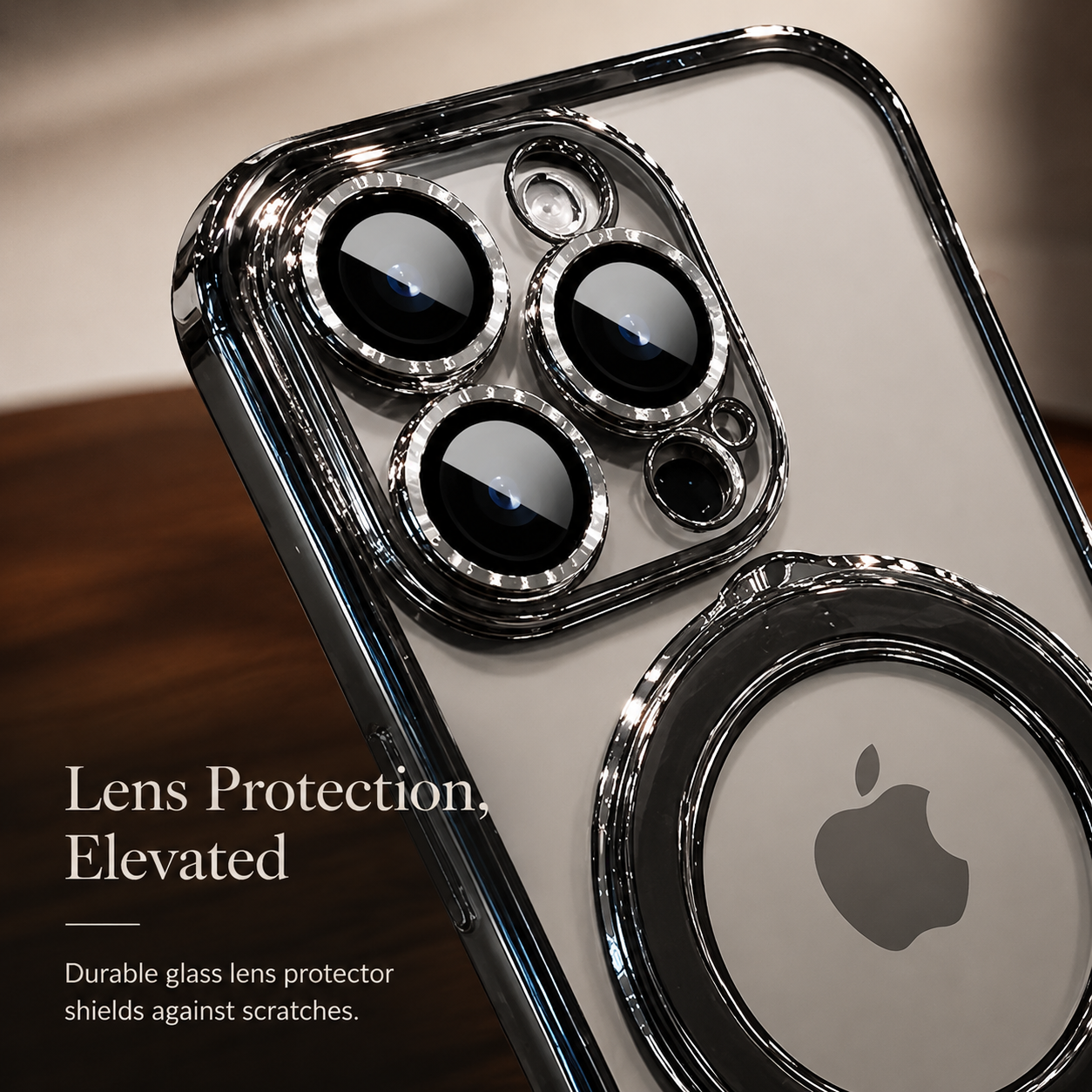 Premium iPhone Case MagSafe Compatible Magnetic Protective Cover Transparent Acrylic Back Plating Frame Built In Stand Shockproof PC Bumper Texture