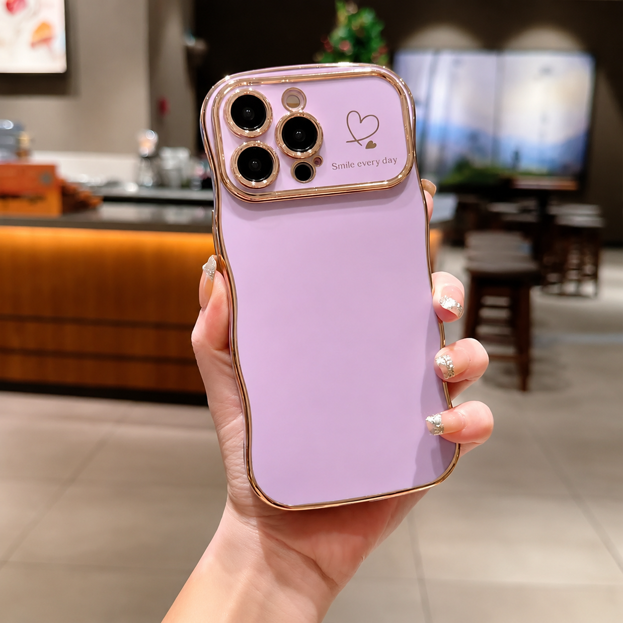 Premium iPhone Case MagSafe Compatible Magnetic Protective Cover Transparent Plating Wave Heart Design Shockproof Camera Lens Guard Anti Smudge