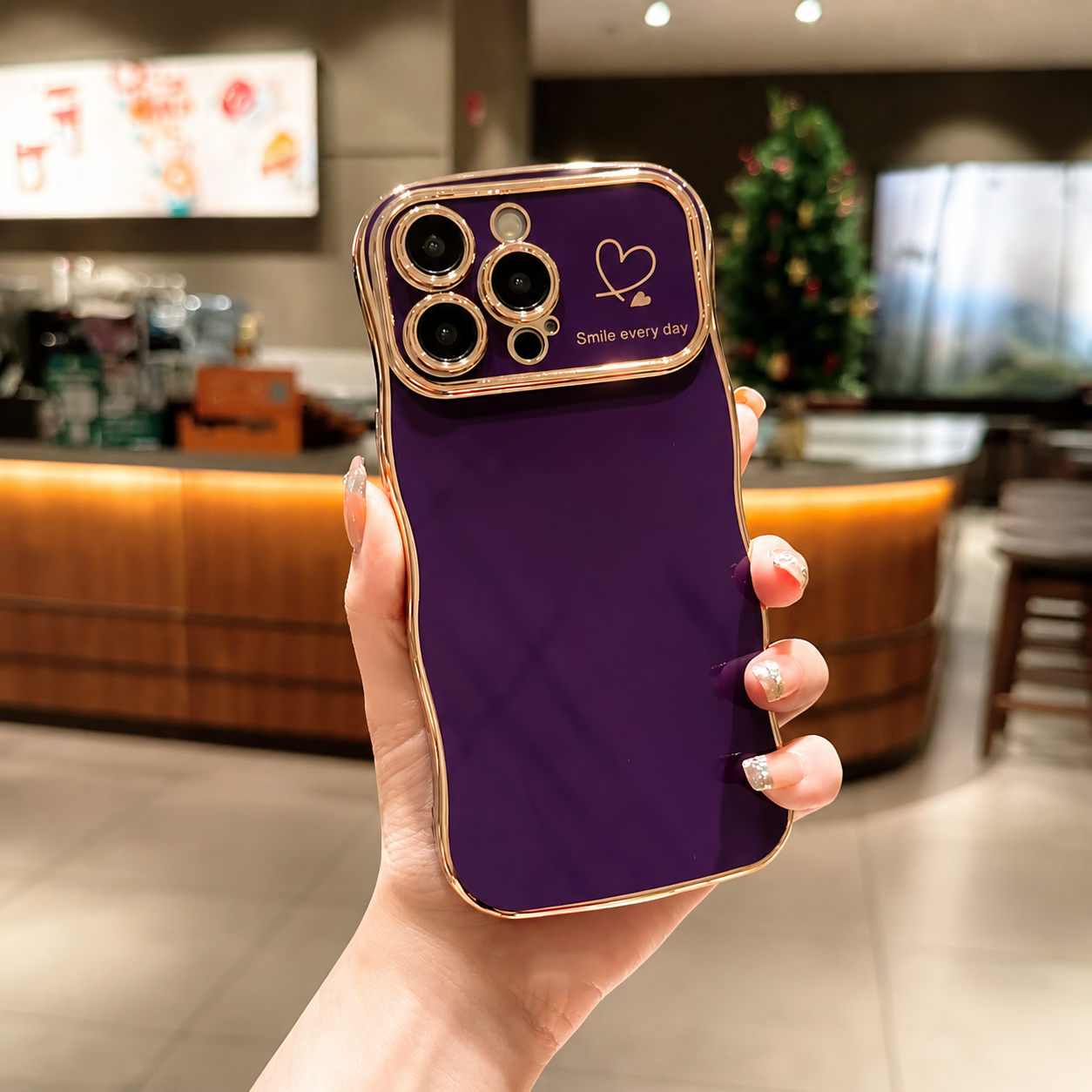 Premium iPhone Case MagSafe Compatible Magnetic Protective Cover Transparent Plating Wave Heart Design Shockproof Camera Lens Guard Anti Smudge