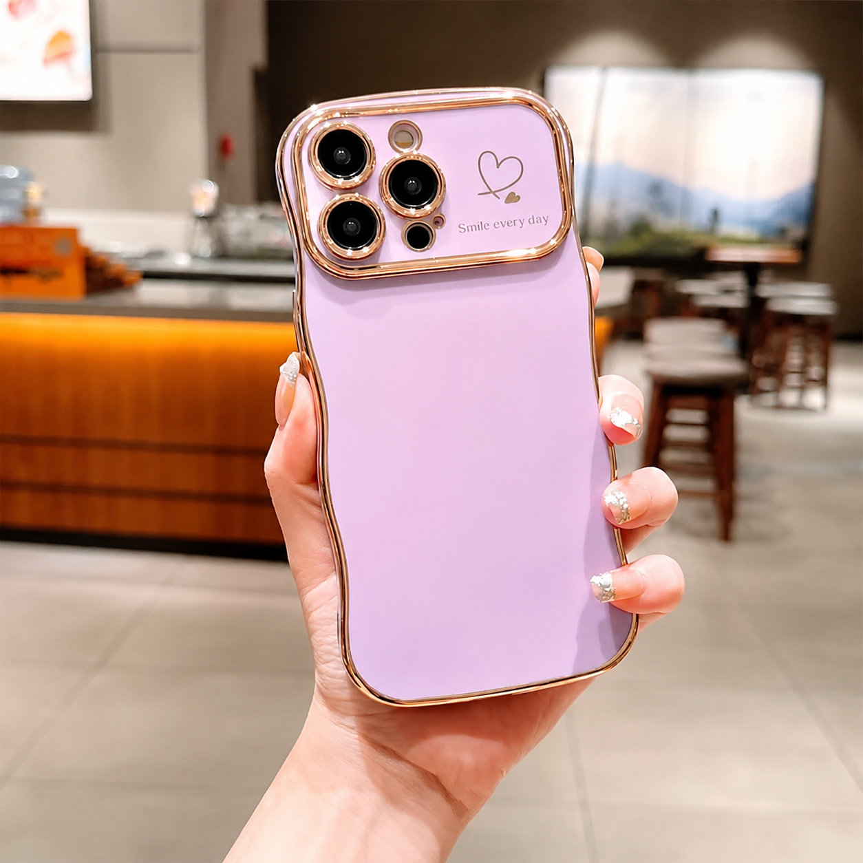 Premium iPhone Case MagSafe Compatible Magnetic Protective Cover Transparent Plating Wave Heart Design Shockproof Camera Lens Guard Anti Smudge