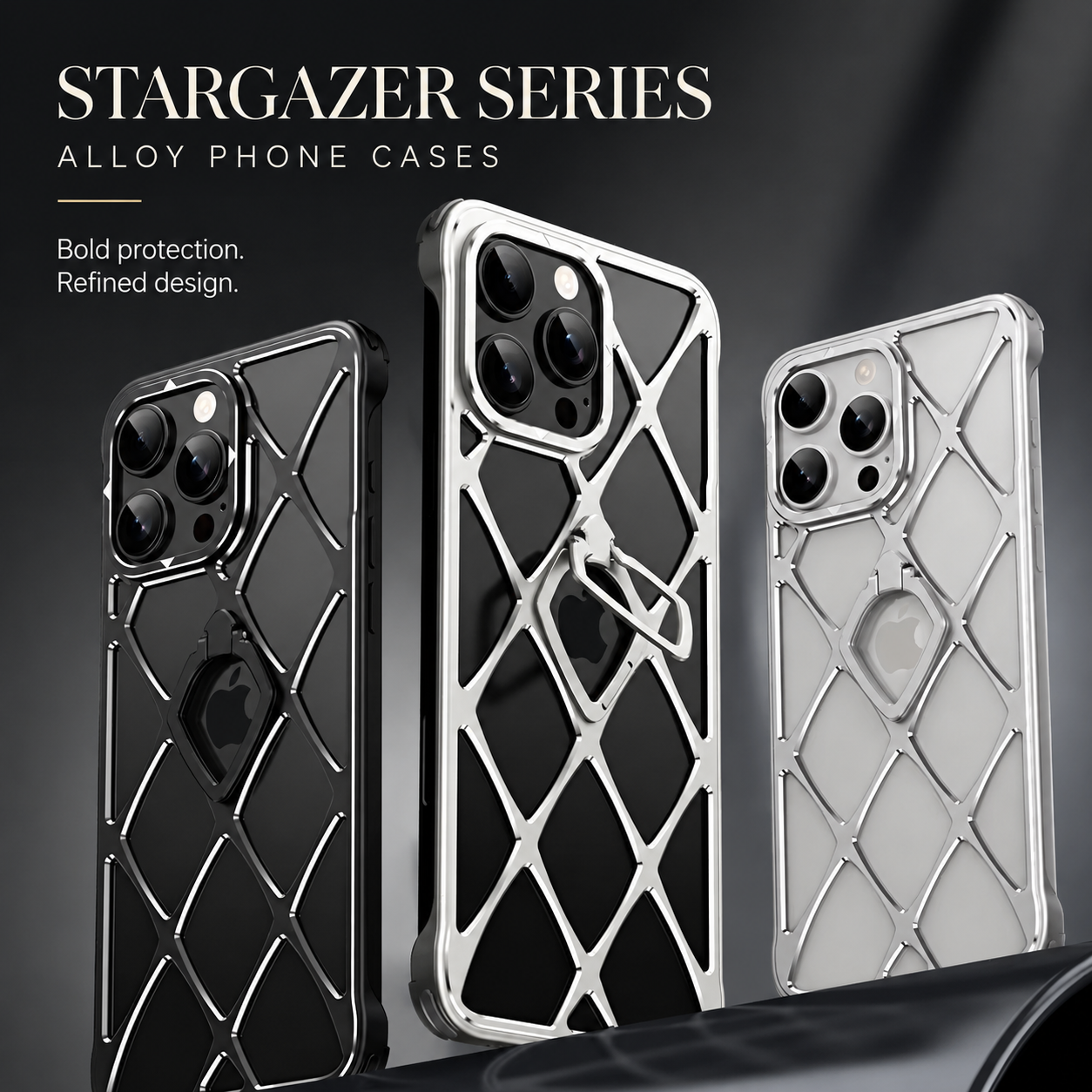 Premium iPhone Case MagSafe Compatible Magnetic Protective Cover Ultra Light Metal Frame Cooling Back Built In Stand Shockproof Heat Dissipation