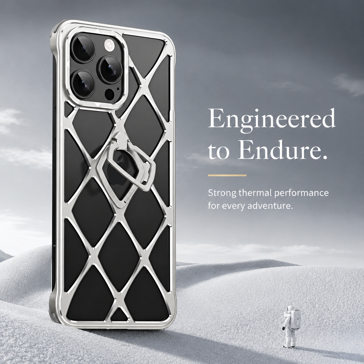 Premium iPhone Case MagSafe Compatible Magnetic Protective Cover Ultra Light Metal Frame Cooling Back Built In Stand Shockproof Heat Dissipation