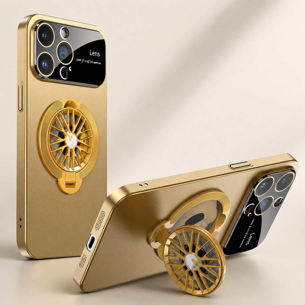 Premium iPhone Case MagSafe Compatible Magnetic Rotating Ring Stand Protective Cover Camera Lens Protection Shockproof Slim Design