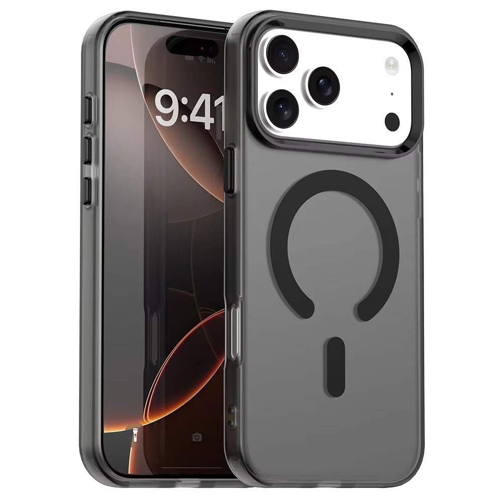 Premium iPhone Case MagSafe Compatible Matte Candy Clear Magnetic Soft Cover Camera Lens Protection Shockproof Anti-Fingerprint Non-Slip Design