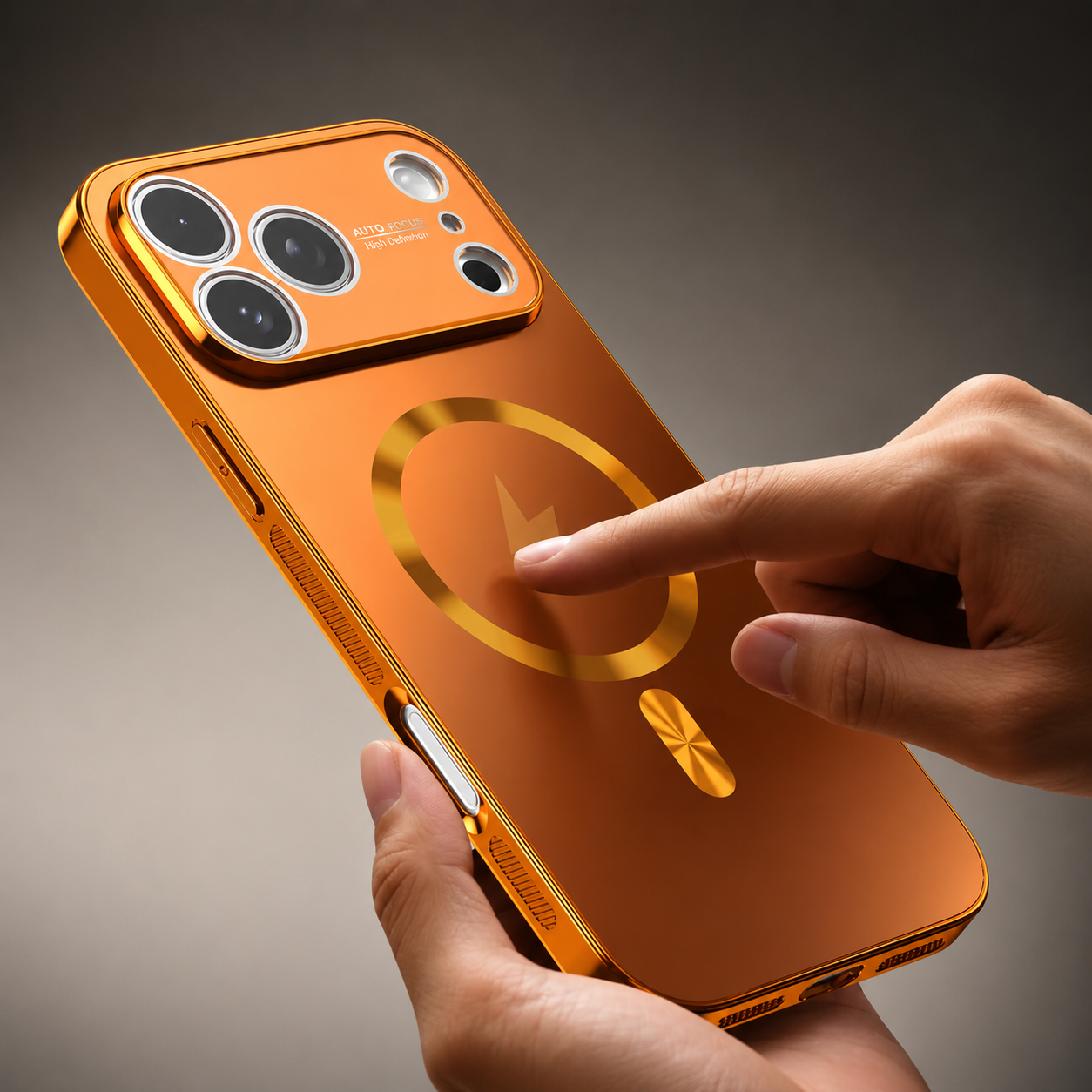 Premium iPhone Case MagSafe Compatible Matte Plating Cover with Camera Lens Protection Shockproof Anti Fingerprint Non Slip Dustproof Design