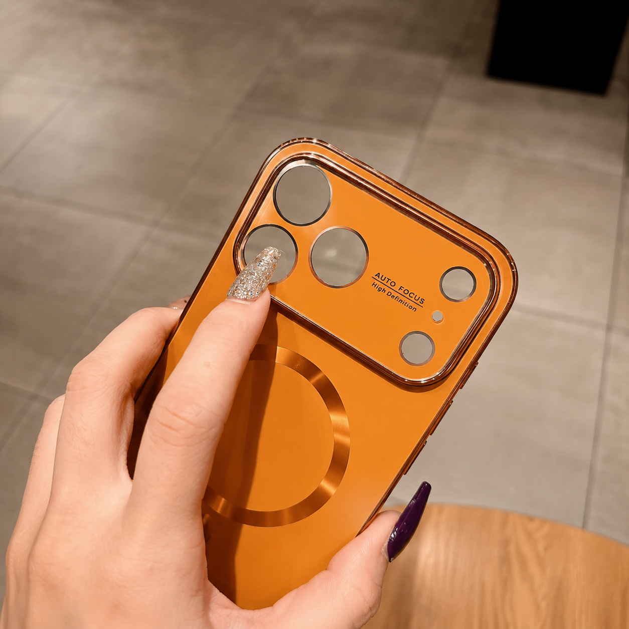 Premium iPhone Case MagSafe Compatible Matte Plating Cover with Camera Lens Protection Shockproof Anti Fingerprint Non Slip Dustproof Design