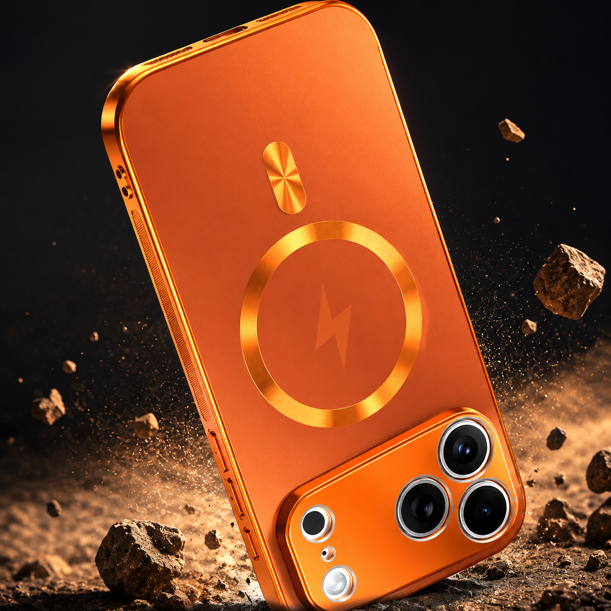 Premium iPhone Case MagSafe Compatible Matte Plating Cover with Camera Lens Protection Shockproof Anti Fingerprint Non Slip Dustproof Design