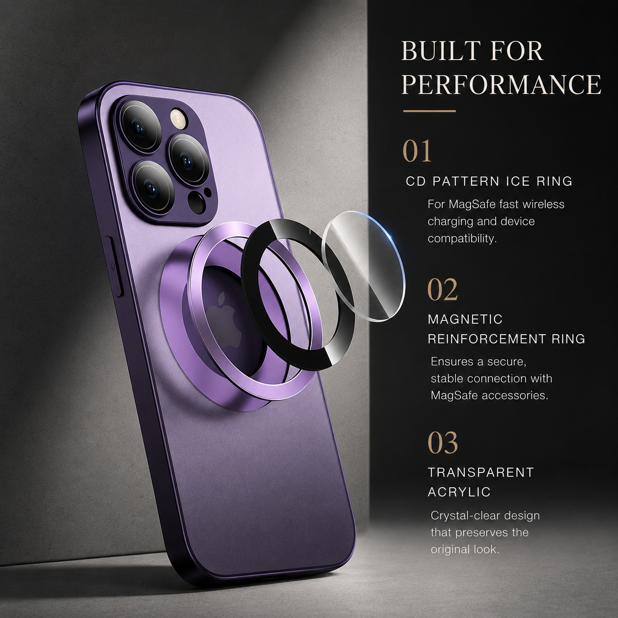Premium iPhone Case MagSafe Compatible Matte Protective Cover Camera Lens Protection Shockproof Magnetic Slim Lightweight Anti Fingerprint Design