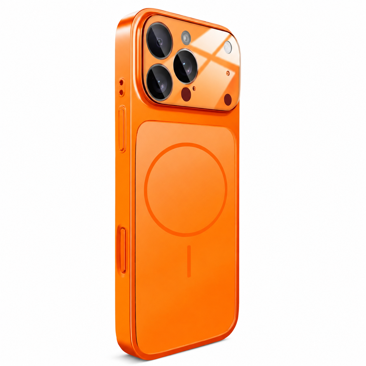 Premium iPhone Case MagSafe Compatible Nano Glass Matte Design with Camera Lens Protection, Shockproof Anti Fingerprint Surface, Slim Durable Construction