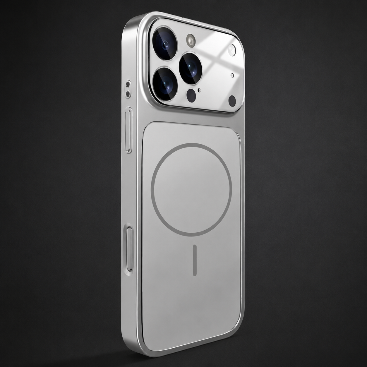Premium iPhone Case MagSafe Compatible Nano Glass Matte Design with Camera Lens Protection, Shockproof Anti Fingerprint Surface, Slim Durable Construction