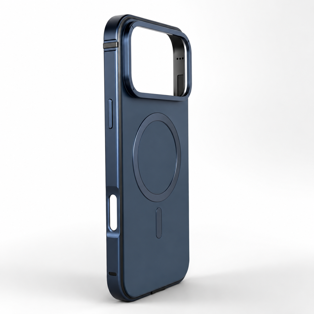 Premium iPhone Case MagSafe Compatible Orange Aluminum Alloy Cover Camera Lens Protection Shockproof Anti Scratch Finish Lightweight Secure Grip Full Coverage Design