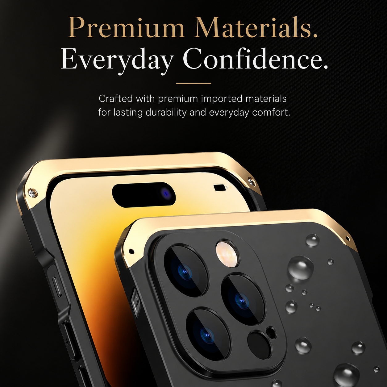 Premium iPhone Case MagSafe Compatible PC and Aluminum Metal Bumper with Shockproof Dual Layer Protection, Dustproof Anti Scratch Finish, Premium Metallic Design