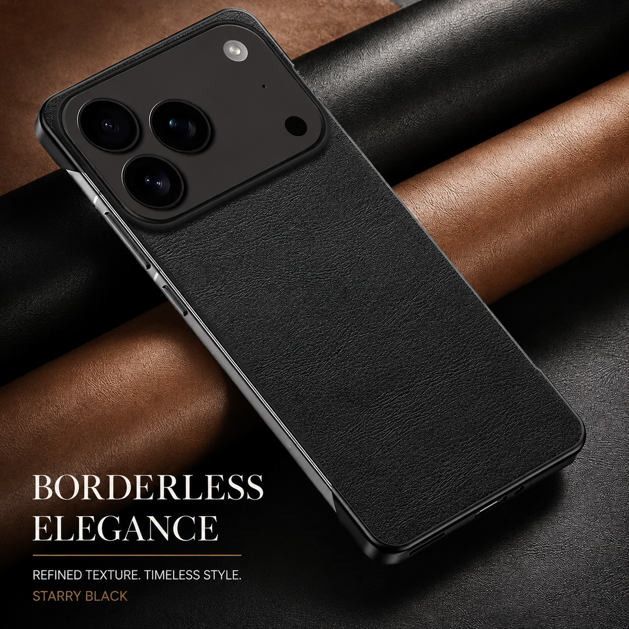 Premium iPhone Case MagSafe Compatible PU Leather Cover Camera Lens Protection Ultra Thin Frameless Shockproof Anti Fall Non Slip Matte Design