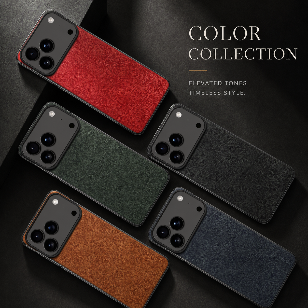Premium iPhone Case MagSafe Compatible PU Leather Cover Camera Lens Protection Ultra Thin Frameless Shockproof Anti Fall Non Slip Matte Design
