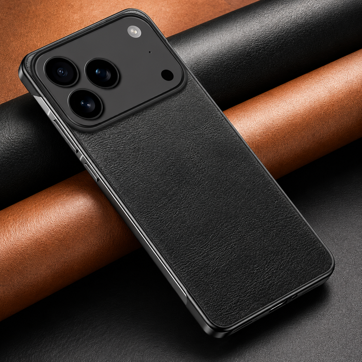 Premium iPhone Case MagSafe Compatible PU Leather Cover Camera Lens Protection Ultra Thin Frameless Shockproof Anti Fall Non Slip Matte Design