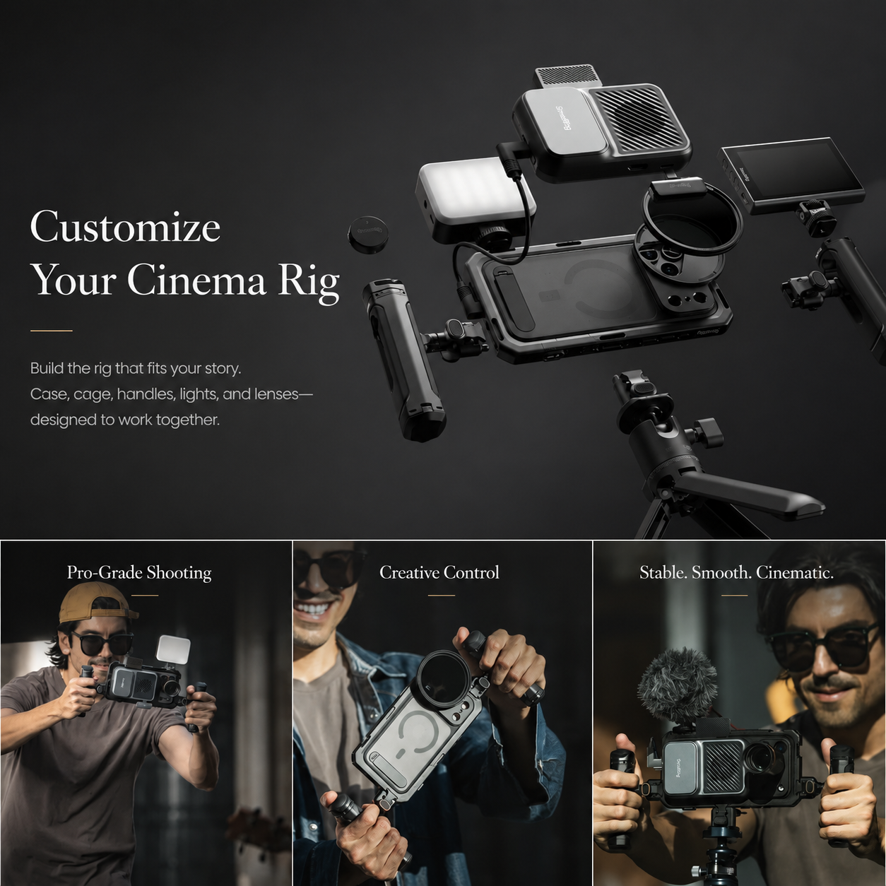 Premium iPhone Case MagSafe Compatible Photography Design with Camera Lens Protection, Filter Mount Support, Kickstand Function, Shockproof Construction