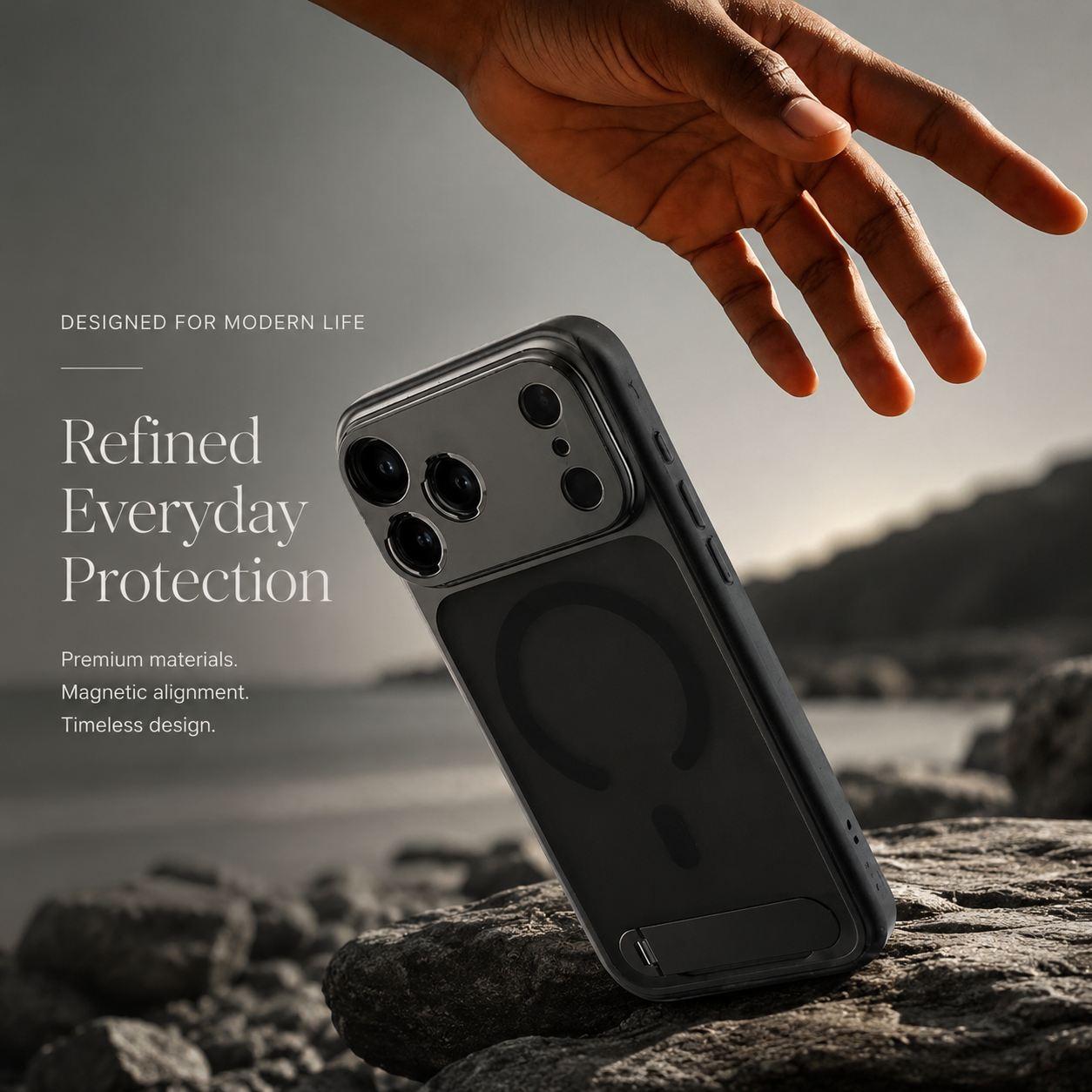 Premium iPhone Case MagSafe Compatible Photography Design with Camera Lens Protection, Filter Mount Support, Kickstand Function, Shockproof Construction