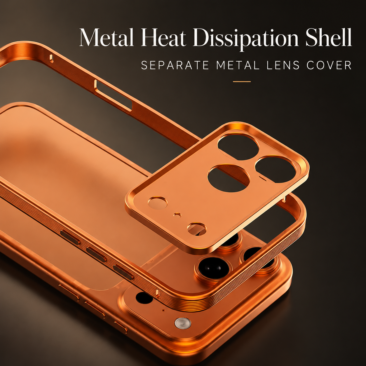 Premium iPhone Case MagSafe Compatible Protective Cover Metal Frame Heat Dissipation Design Anti Slip Grip Shockproof Camera Lens Guard Lightweight